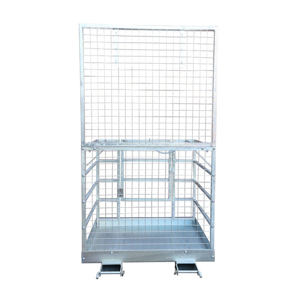 Landy Attachments 48'' x 45'' 2 Person Forklift Safety Lift Platform Cage