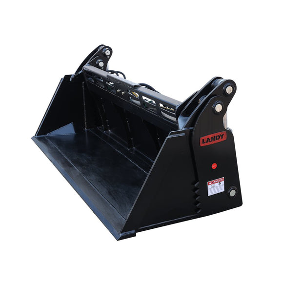 Landy Attachments 78" Skid Steer 4 in 1 Combo Multi Purpose Bucket Attachment Quick Tach