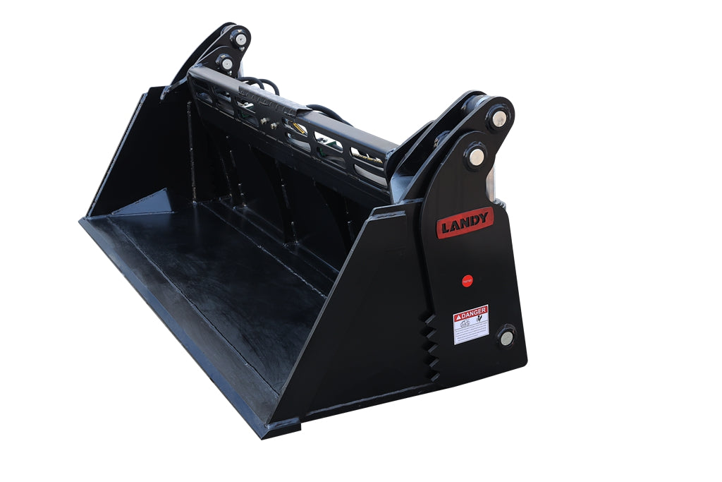 Landy Attachments 72" Skid Steer 4 in 1 Combo Multi Purpose Bucket Attachment Quick Tach