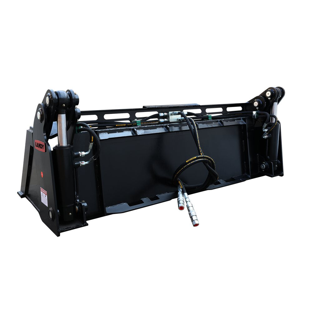 Landy Attachments 78" Skid Steer 4 in 1 Combo Multi Purpose Bucket Attachment Quick Tach