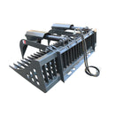 Landy Attachments 72" Rock Grapple Bucket with Teeth for Skid Steer Attachment Quick Attach-5