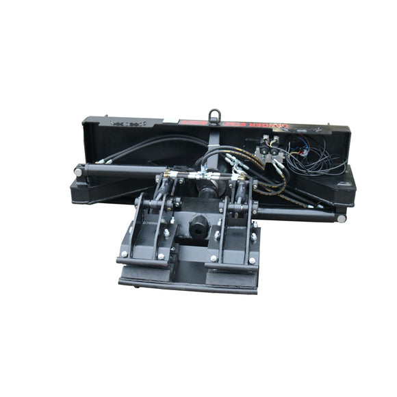 Landy Attachments Skid Steer Double Cylinder Hydraulic Pole Setter Pole Claw Attachment Rotating