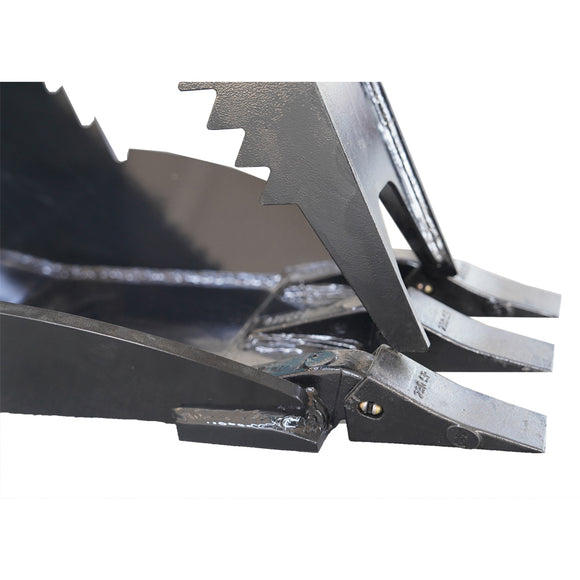 Landy Attachments Skid Steer Extreme Duty Stump Bucket Grapple Attachments for Uprooting Tree Stumps, Fit Universal Mount Plate