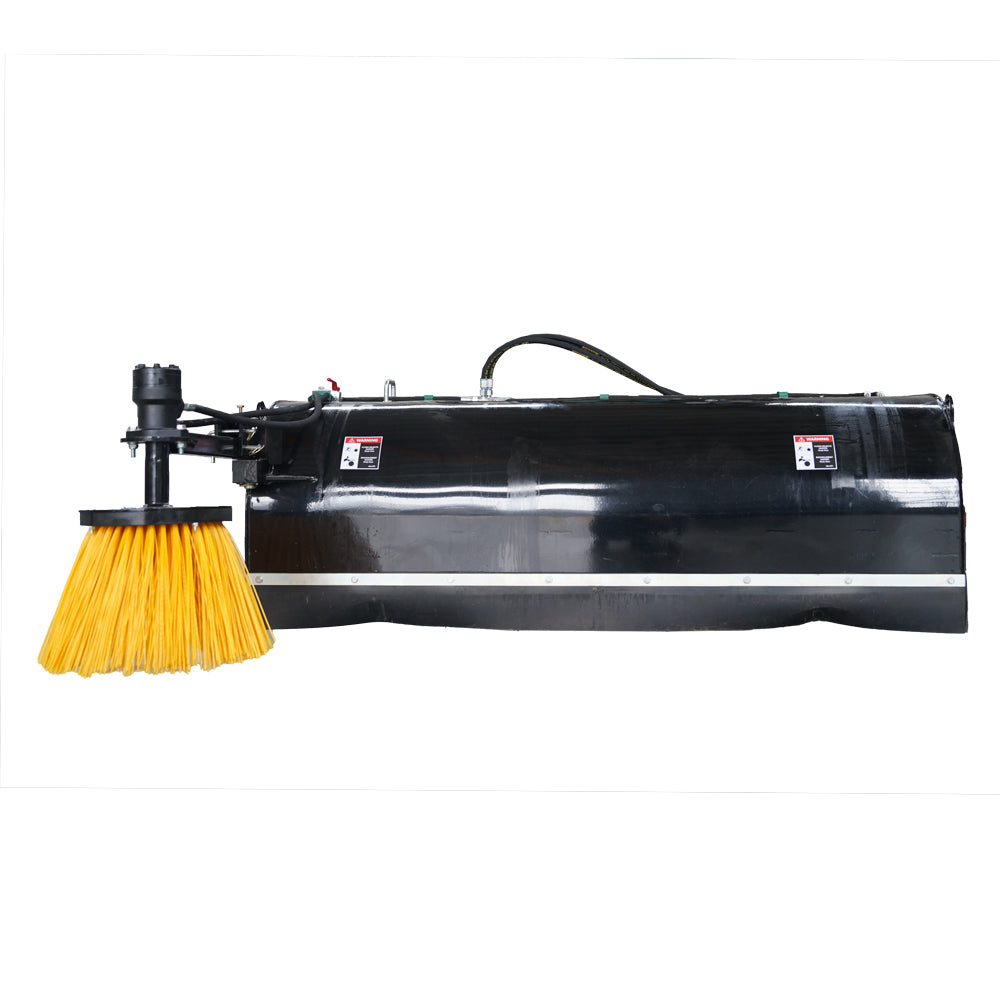 Landy Attachments 72" Skid Steer Pick up Box Broom Sweeper with Edge Brush