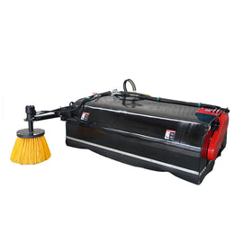 Landy Attachments 72" Skid Steer Pick up Box Broom Sweeper with Edge Brush