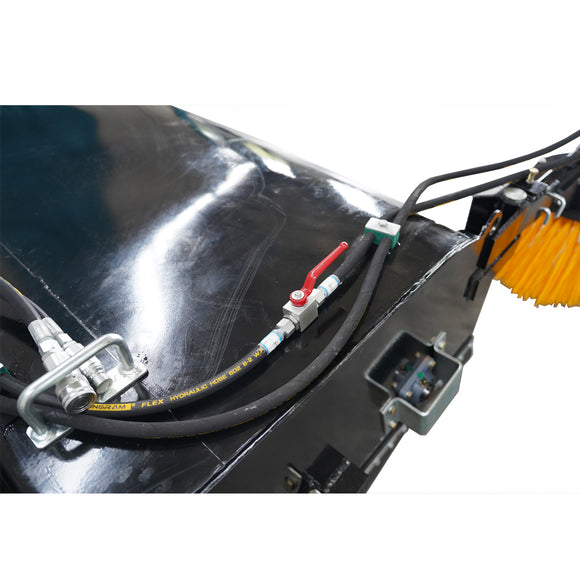 Landy Attachments 72" Skid Steer Pick up Box Broom Sweeper with Edge Brush