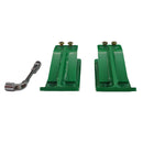 Tractor Bucket Protector, 2pcs Skid Edge Protector, 11" Long Turf Tamer Skid Protector, 4" Width, Heavy Duty Steel Bucket Attachment for Snow Leaves Removal, Spreading Gravel, Green with L-shaped Socket Wrench-5