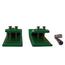 Tractor Bucket Protector, 2pcs Skid Edge Protector, 11" Long Turf Tamer Skid Protector, 4" Width, Heavy Duty Steel Bucket Attachment for Snow Leaves Removal, Spreading Gravel, Green with L-shaped Socket Wrench-7