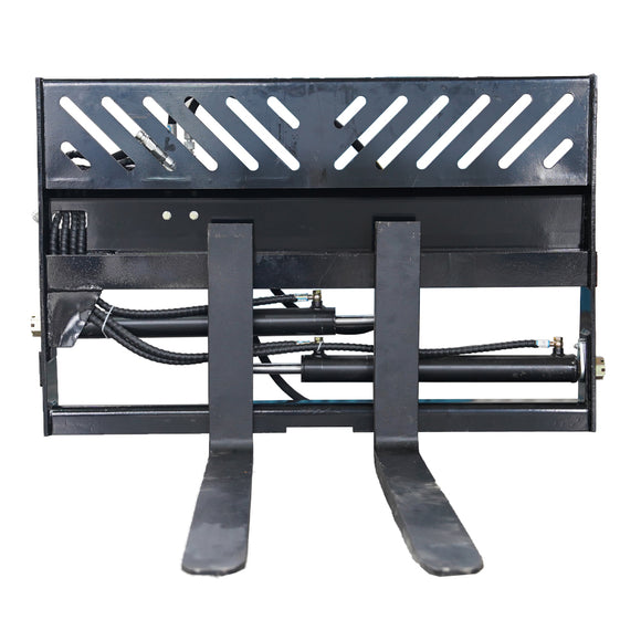 Landy Attachments Skid Steer Hydraulic Positioning Pallet Forks 2000kg Load Capacity