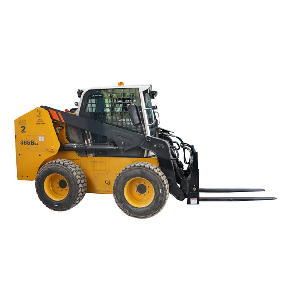 Landy Attachments Skid Steer Hydraulic Positioning Pallet Forks 2000kg Load Capacity
