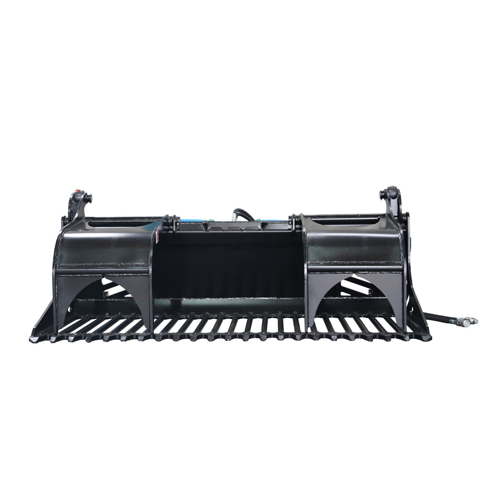 Landy Attachments 82" Rod Rock Grapple Bucket for Skid Steer Attachment Quick Attach