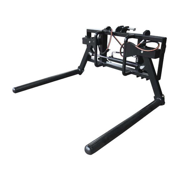 Landy Attachments Hydraulic Single Round or Square Bale Lifter/Handler SMS Brackets, Heavy Duty Bale Squeezer Bale Handler