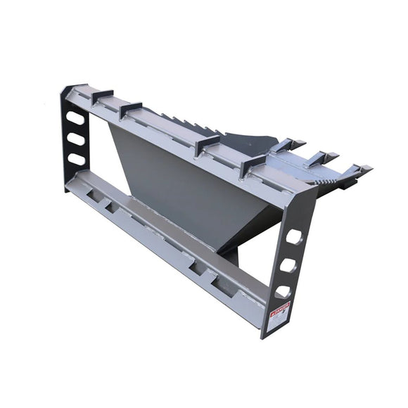 Landy Attachments 50” Skid Steer Stump Bucket Universal Quick Attach Mount, Bolt-On Cutting Teeth, Curved Bottom, Reverse Curled Ripper Teeth Attachment