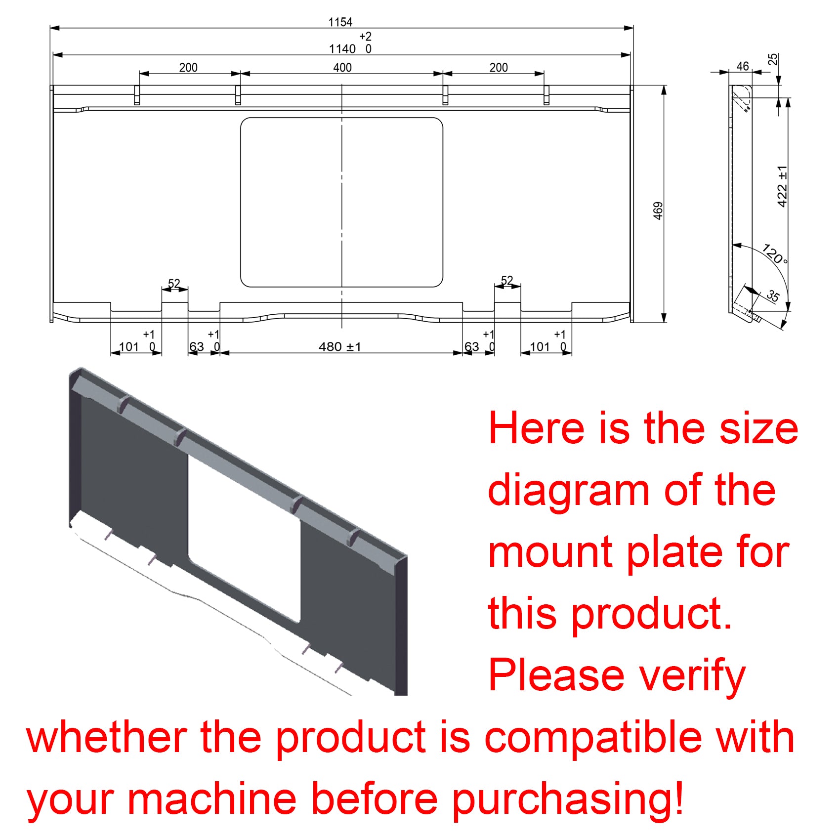 Landy Attachments 72" Skid Steer Hydraulic Rotary Angle Broom Sweeper, Standard Flow, Bi-Directional, 22” Brush Diameter