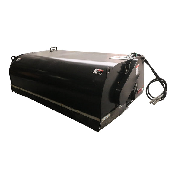 Landy Attachments 72" Skid Steer Pick up Box Broom Sweeper, Fits Universal Skid Steer Quick Attach