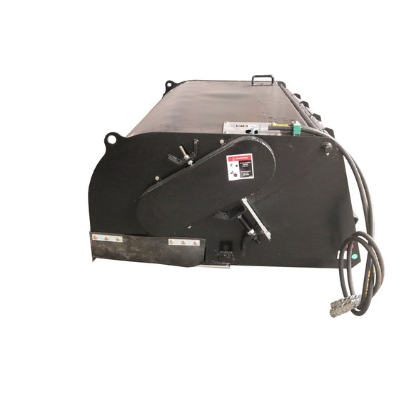 Landy Attachments 72" Skid Steer Pick up Box Broom Sweeper, Fits Universal Skid Steer Quick Attach