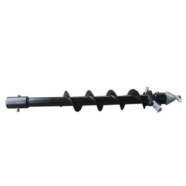 Landy Attachments 6" Diameter Compact Auger 46" Depth for Diggers Shaft & Dual-Bolt Connection, Replaceable Edges