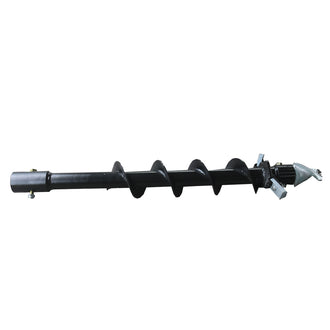 Landy Attachments 6" Diameter Compact Auger 46" Depth for Diggers Shaft & Dual-Bolt Connection, Replaceable Edges