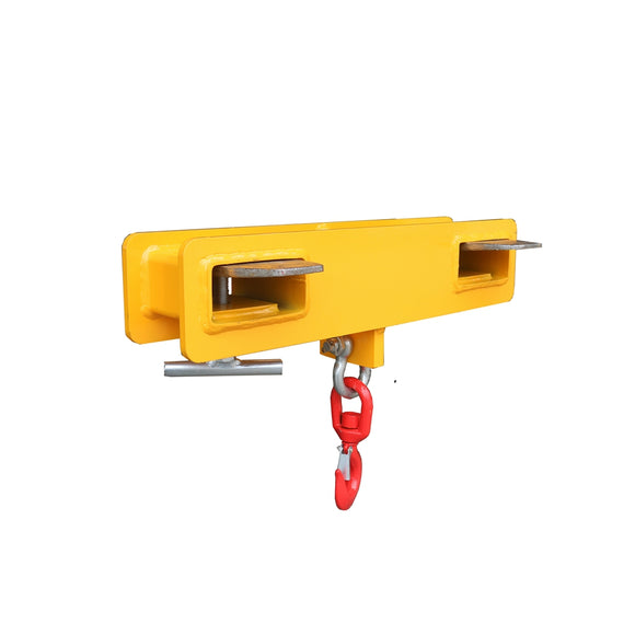 Landy Attachments 4000lbs Capacity Forklift Lifting Hoist Hook, Yellow Forklift Mobile Crane Hook with Heavy Duty Load Hook