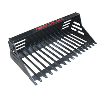 Landy Attachments Skid Steer Mini Track Loader Rock Bucket, Fit Mini Skid Steer Loader