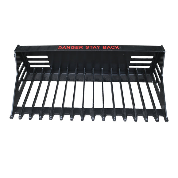 Landy Attachments Skid Steer Mini Track Loader Rock Bucket, Fit Mini Skid Steer Loader