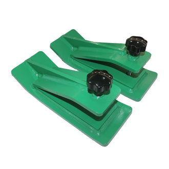 Tractor Bucket Protector, 2pcs Ski Edge Protector, 12" Long Turf Tamer Skid Protector, 4.5" Width, Heavy Duty Steel Bucket Attachment for Snow Leaves Removal, Spreading Gravel, Green