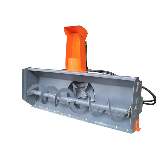 Landy Attachments 72" Skid Steer Mounted Snow Blower 100lpm, Direct Drive Hydraulic Auger