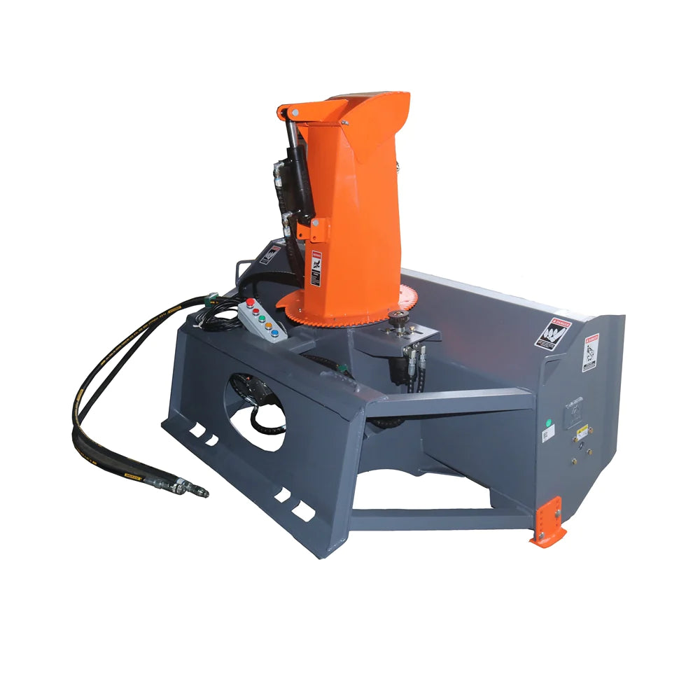 Landy Attachments 72" Skid Steer Mounted Snow Blower 100lpm, Direct Drive Hydraulic Auger - 0