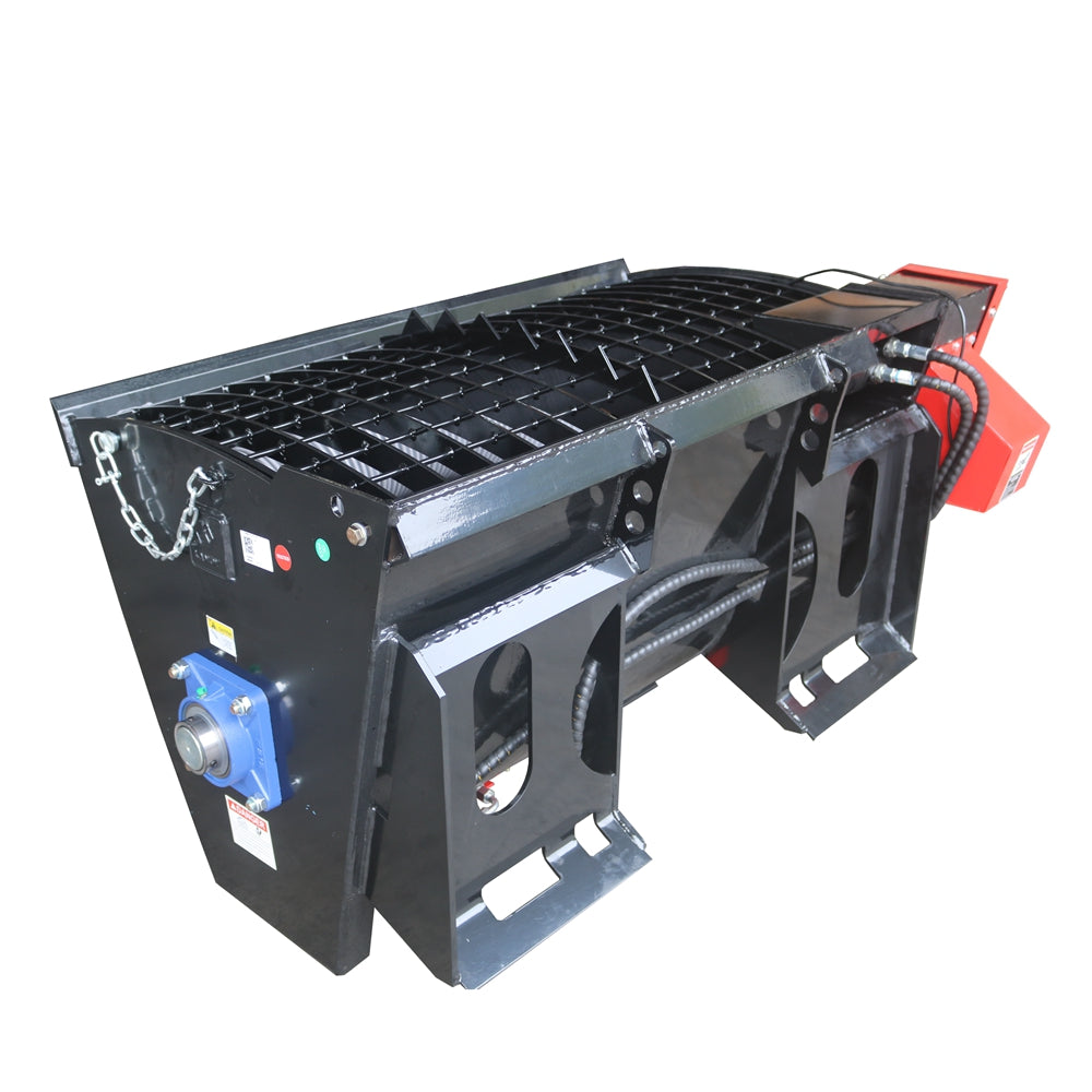 Landy Attachments 280Lt Volume Skid Steer Concrete Mixer Bucket Attachment, Universal Quick tach Mount Plate