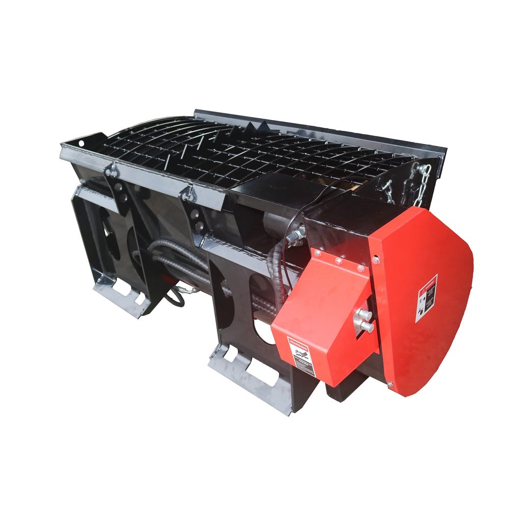 Landy Attachments 330Lt Volume Skid Steer Concrete Mixer Bucket Attachment, Universal Quick tach Mount Plate
