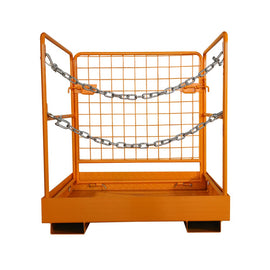 Landy Attachments Forklift Safety Cage 36"x36" Heavy Duty Forklift Man Basket 1150lbs Capacity Forklift Work Platform
